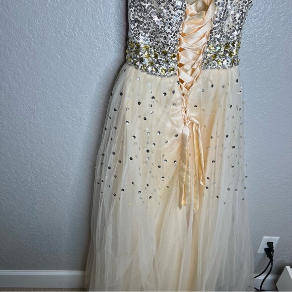Windsor Strapless Prom Dress Glitter Jewels and Sequence Corset Dress - Picture 7 of 14